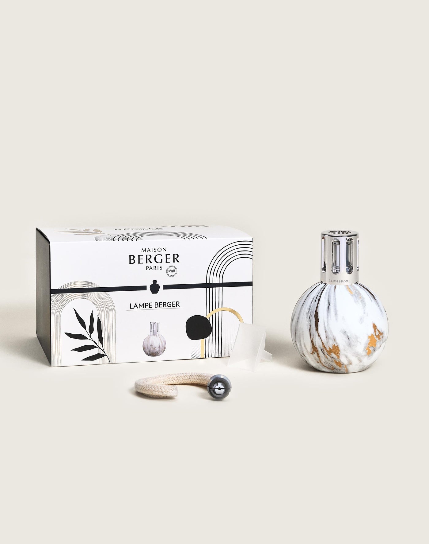 White Marbled Lamp Berger