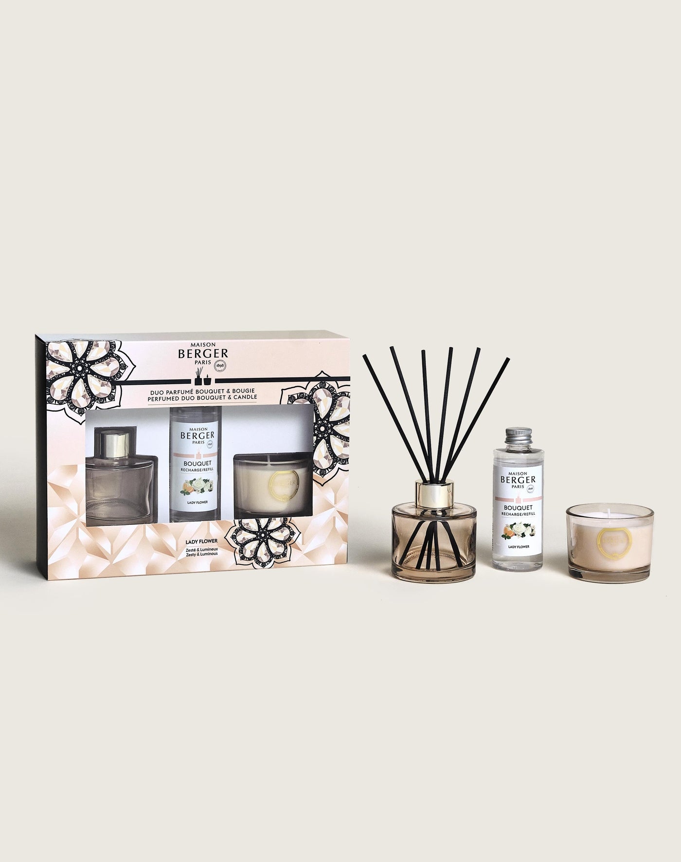 Eternity Nude Mini Bouquet & Candle Duo