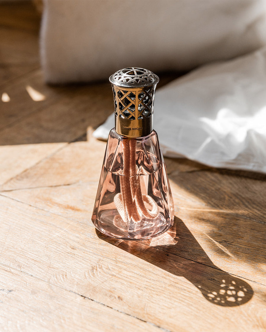 Vintage Pink Pyramide Lamp Berger