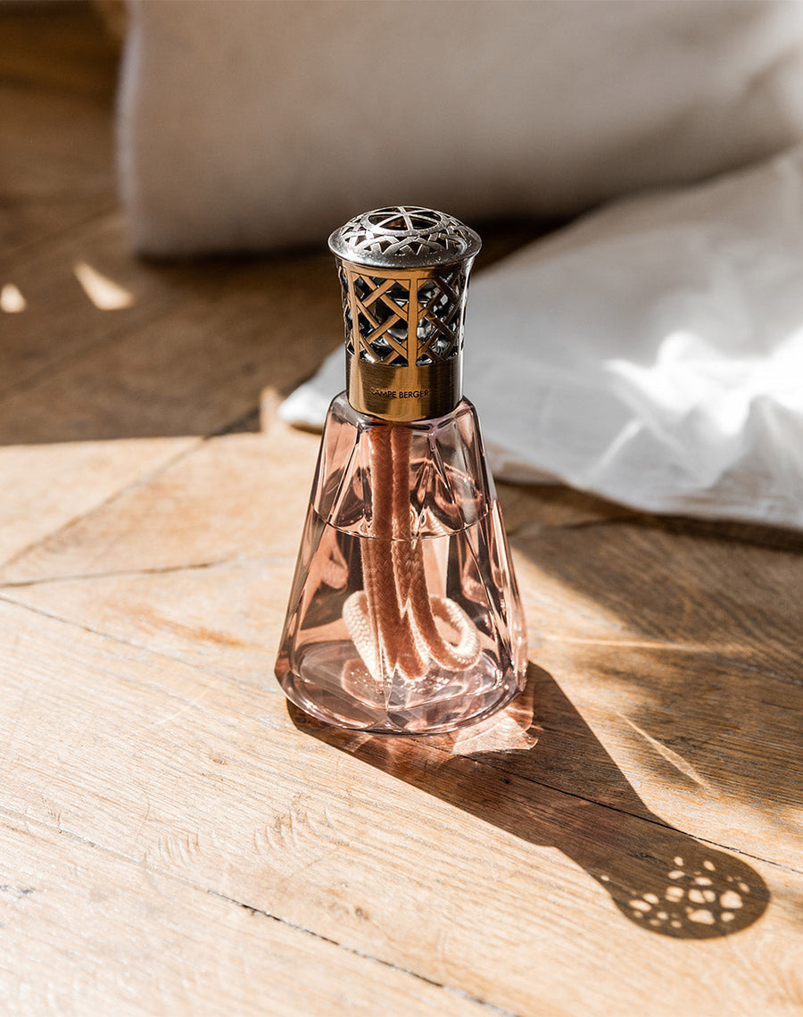 Vintage Pink Pyramide Lamp Berger