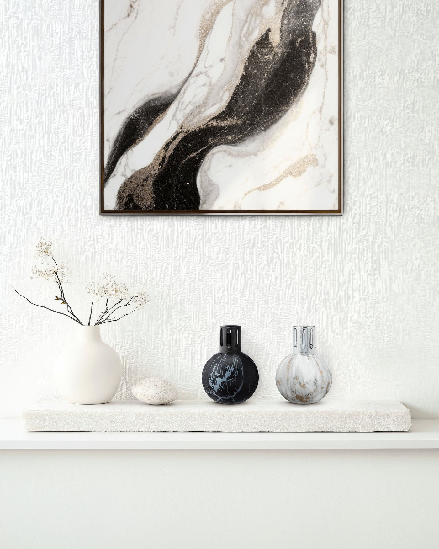 Black Marbled Lamp Berger